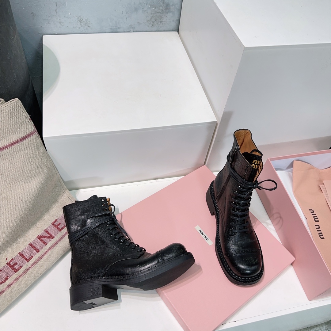 Miu Miu Boots Real Leather M-l-s