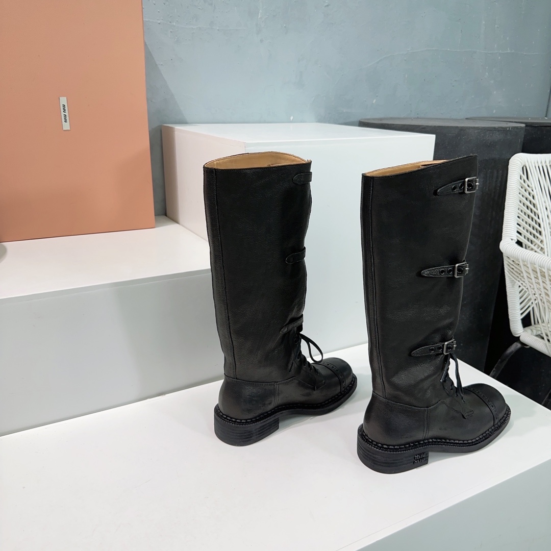 Miu Miu Boots Real Leather M-l-s