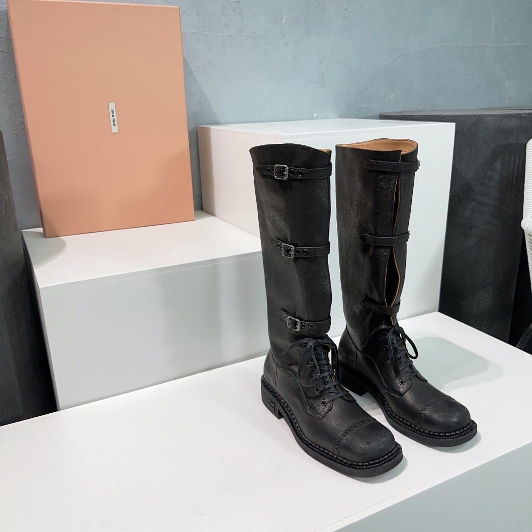 Miu Miu Boots Real Leather M-l-s