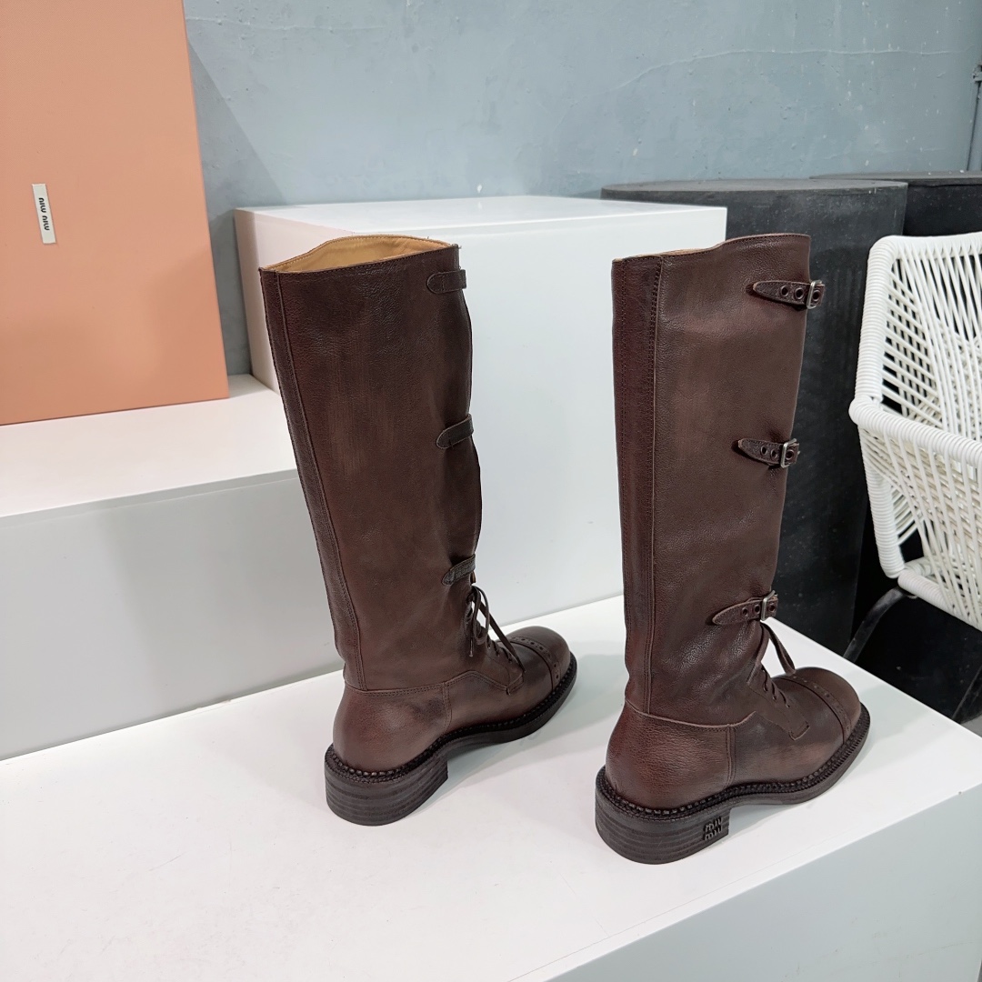 Miu Miu Boots Real Leather M-l-s