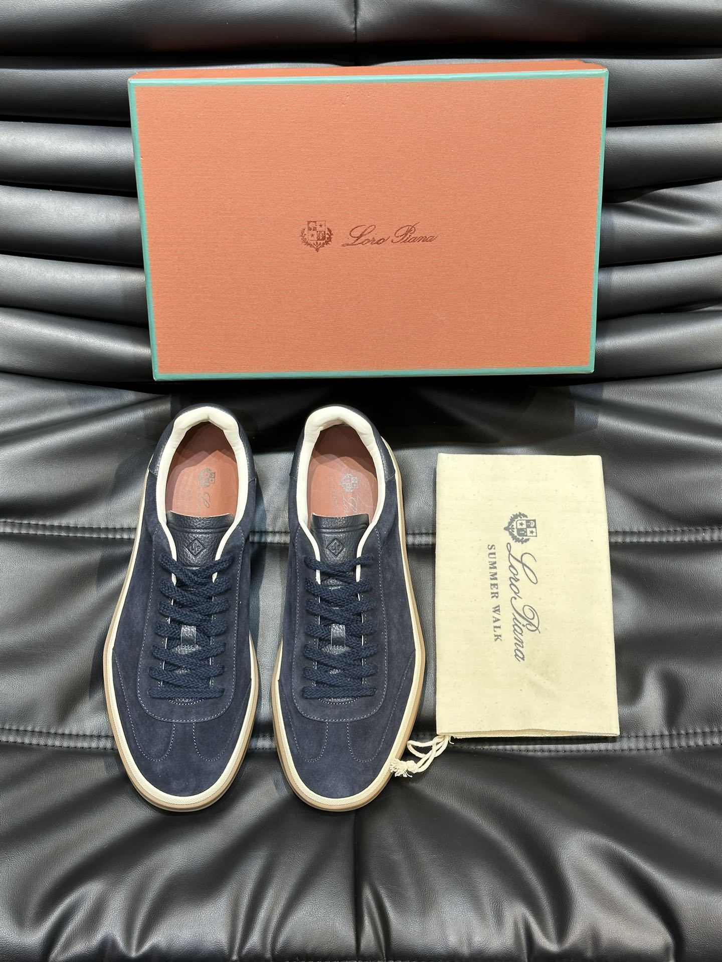 Loro Piana Couple Sneakers White Breathable L-s