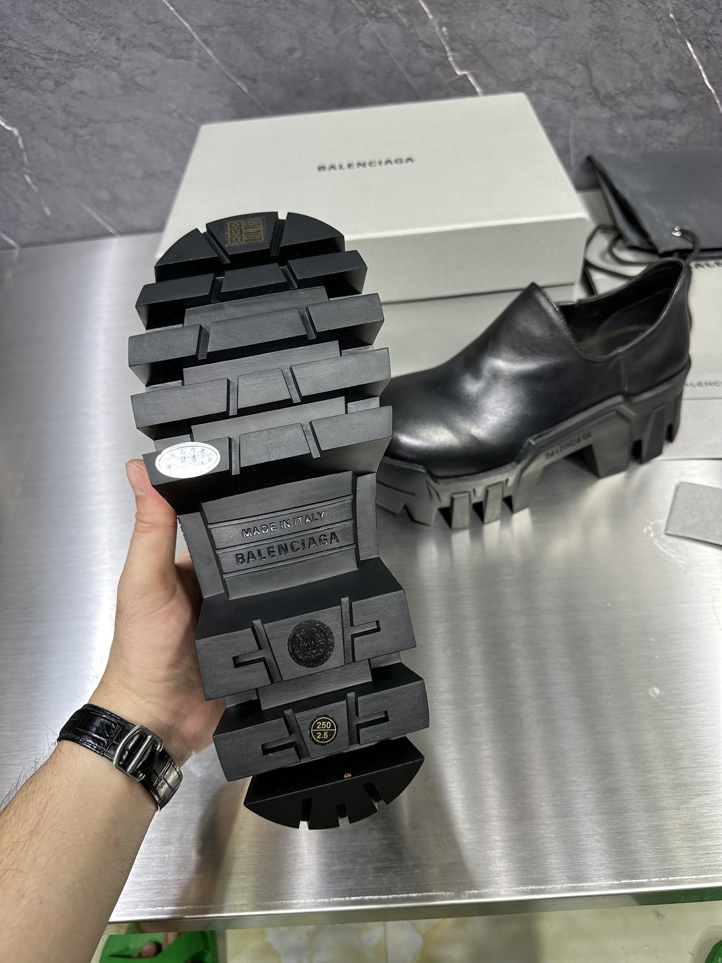 Leather Shoes Black L