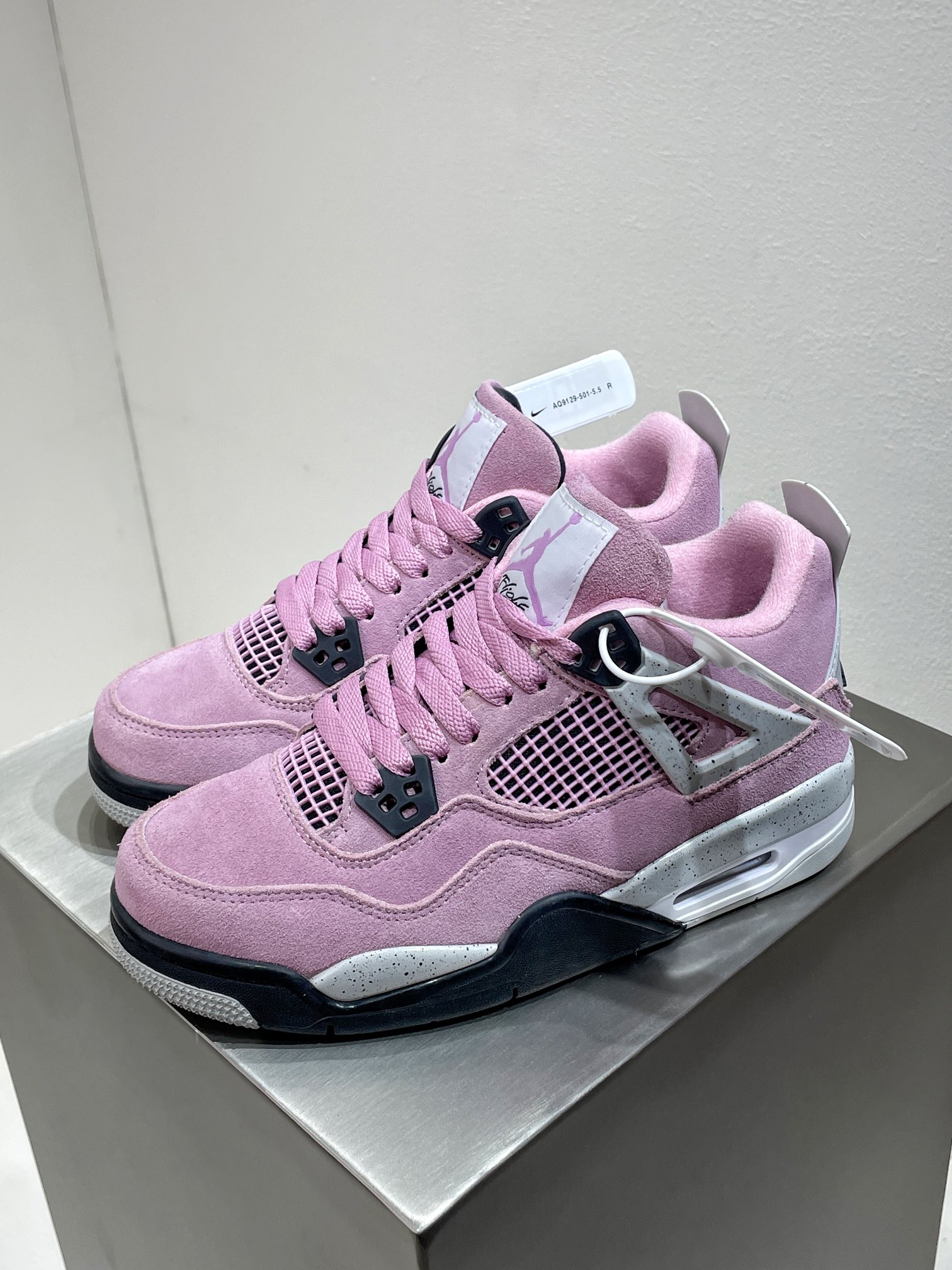 Jordan Nike Male Leather Shoes Pink M-s