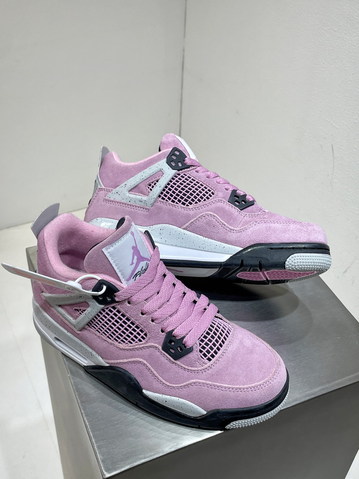 Jordan Nike Male Leather Shoes Pink M-s