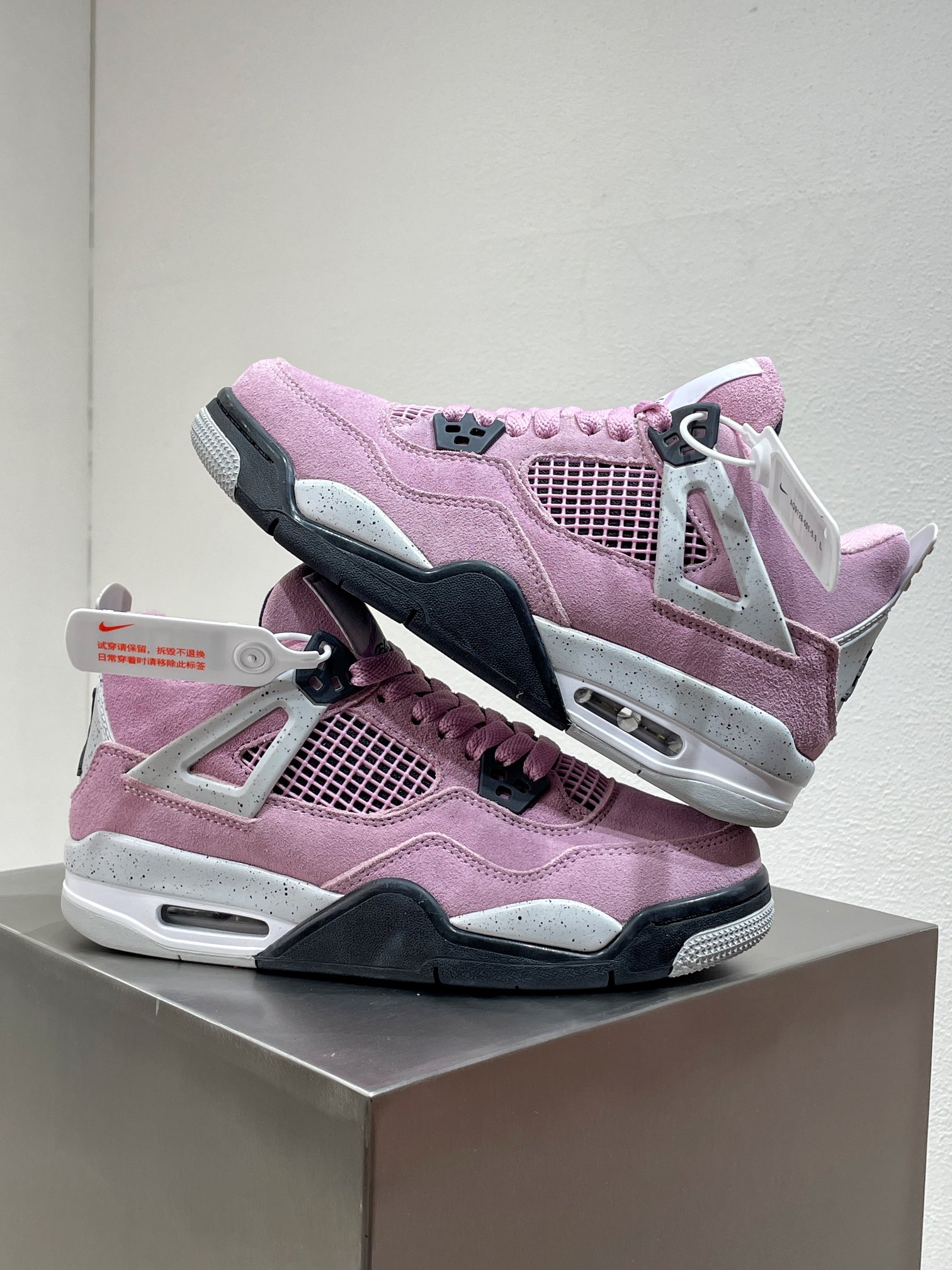 Jordan Nike Male Leather Shoes Pink M-s