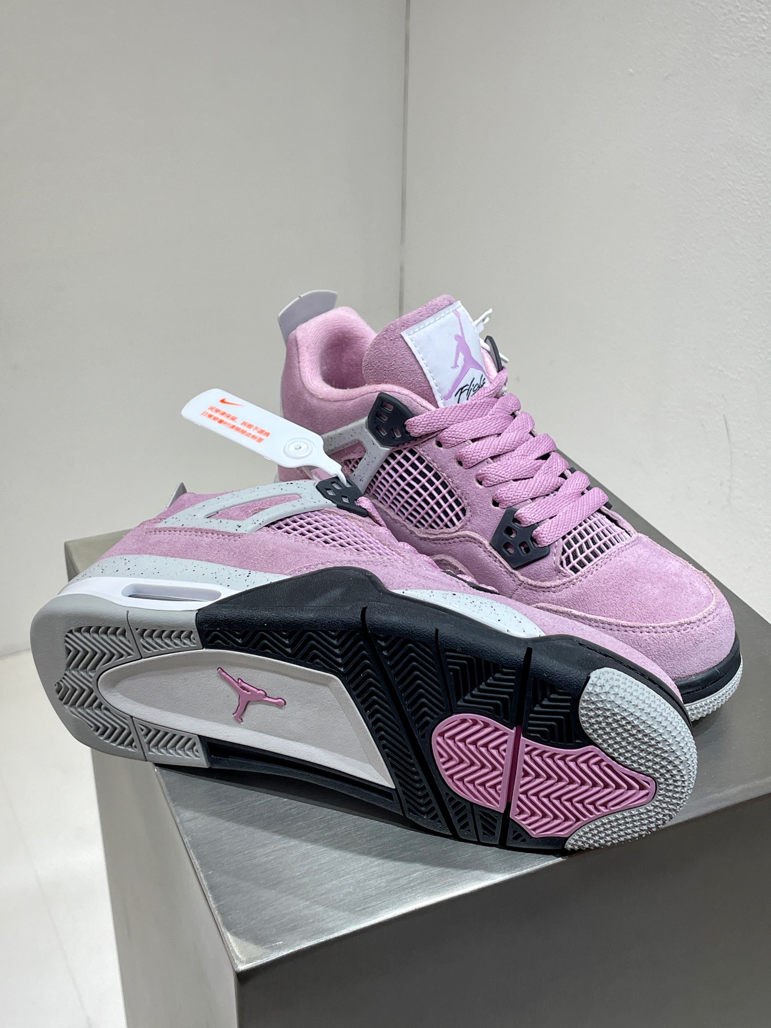 Jordan Nike Male Leather Shoes Pink M-s