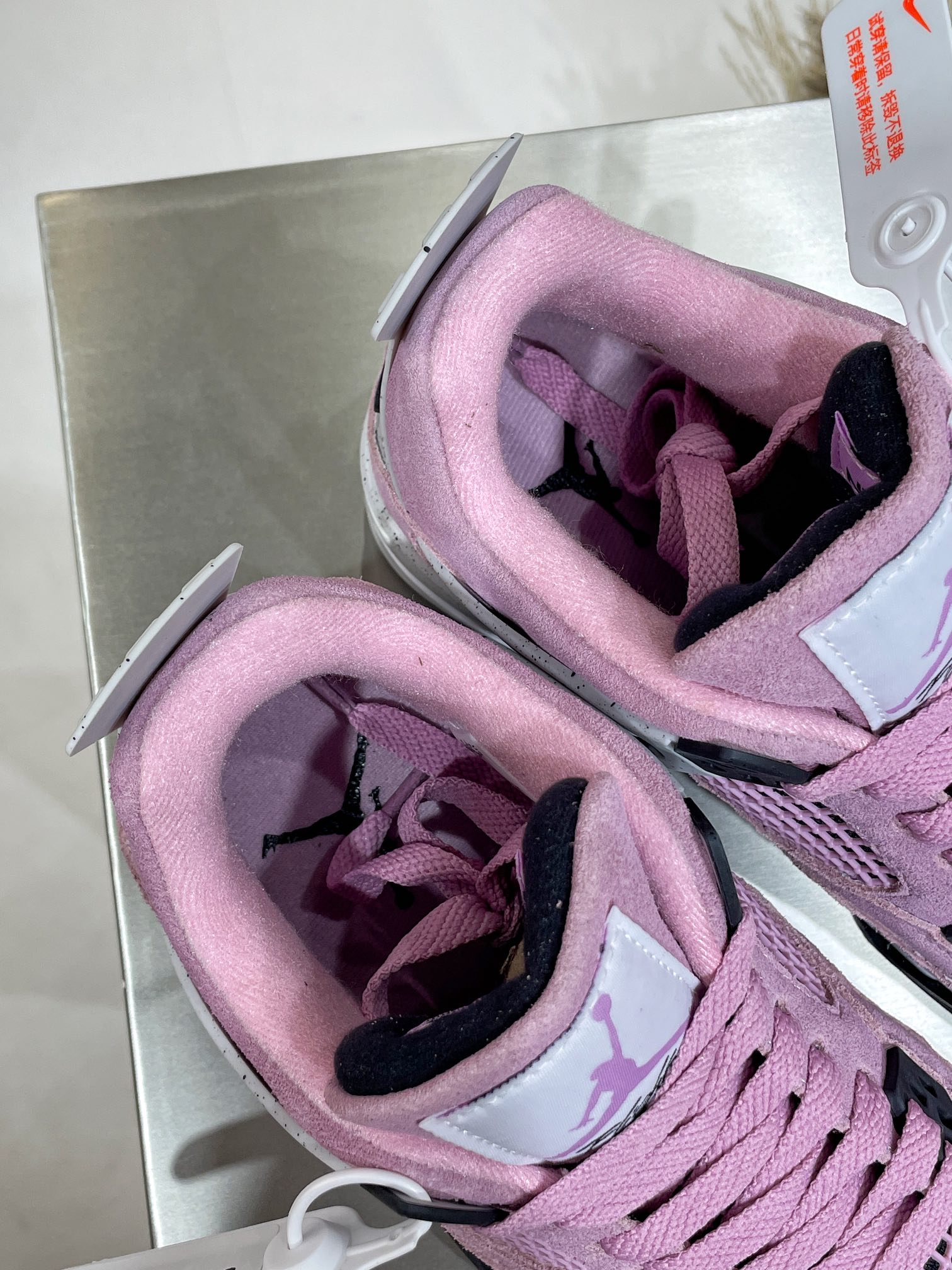 Jordan Nike Male Leather Shoes Pink M-s