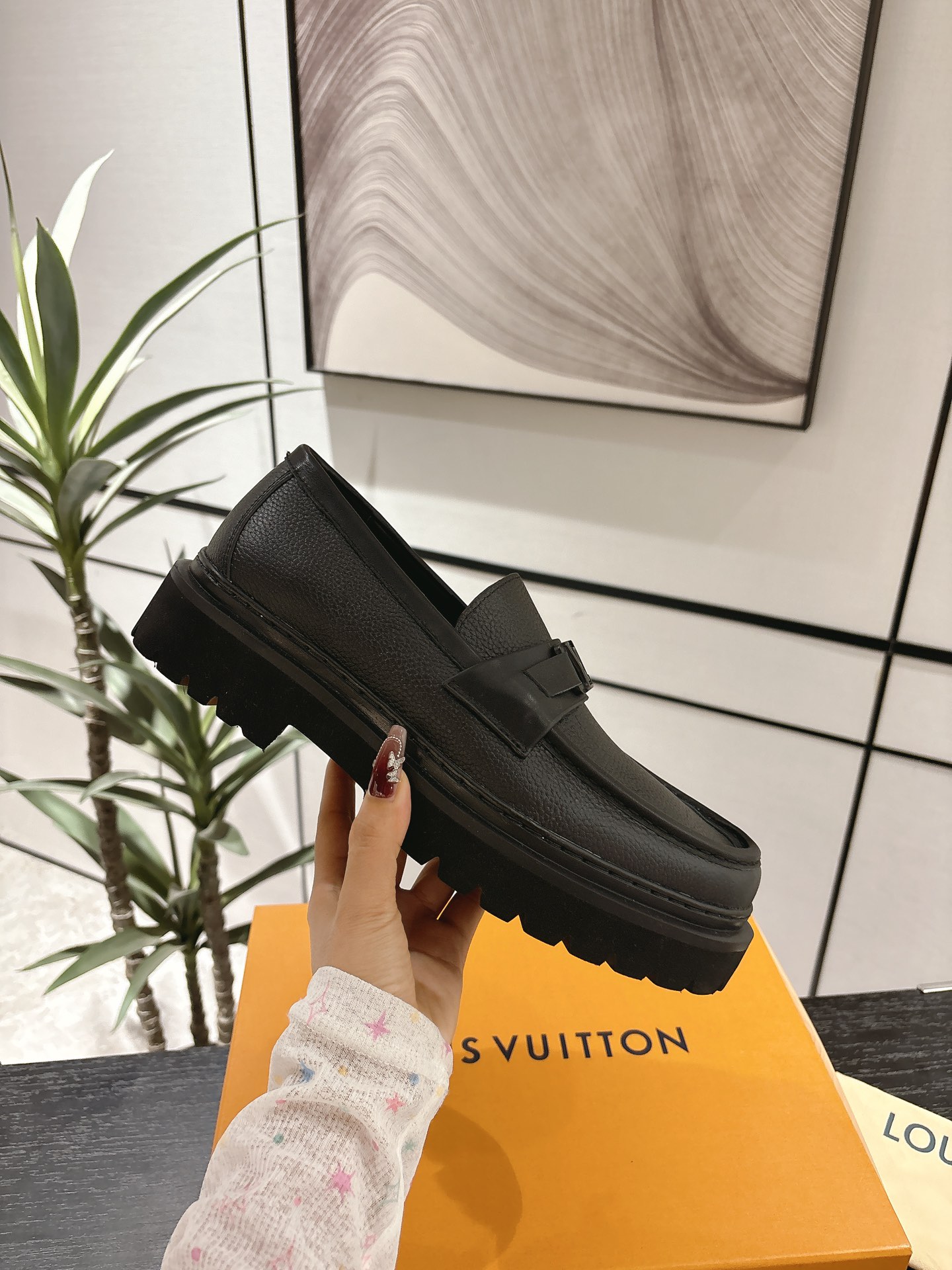 Louis Vuitton Male Loafers Cow Leather M-l-s