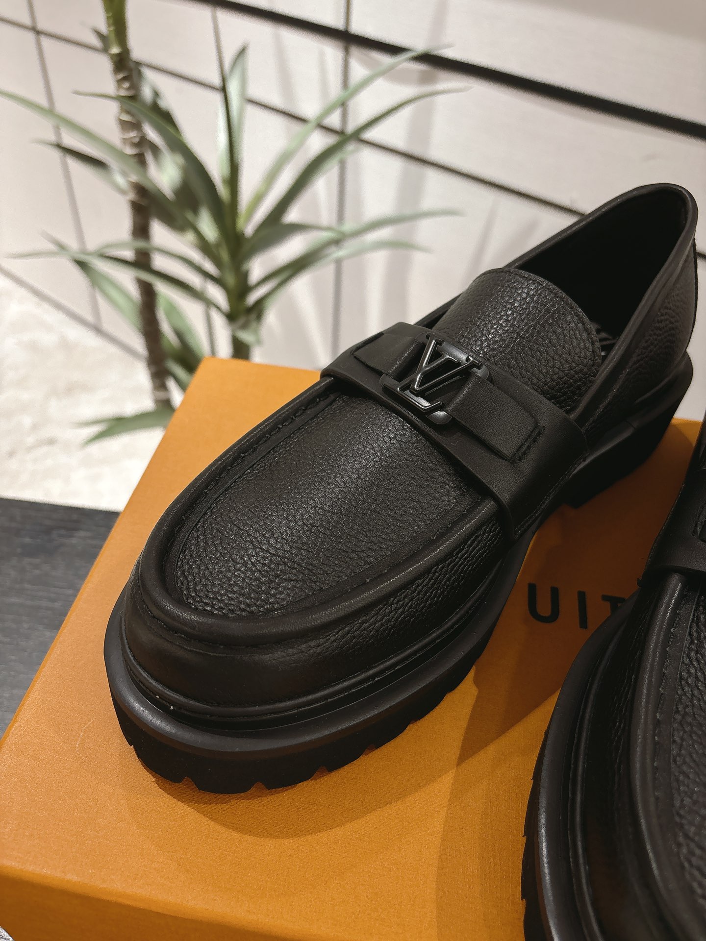 Louis Vuitton Male Loafers Cow Leather M-l-s
