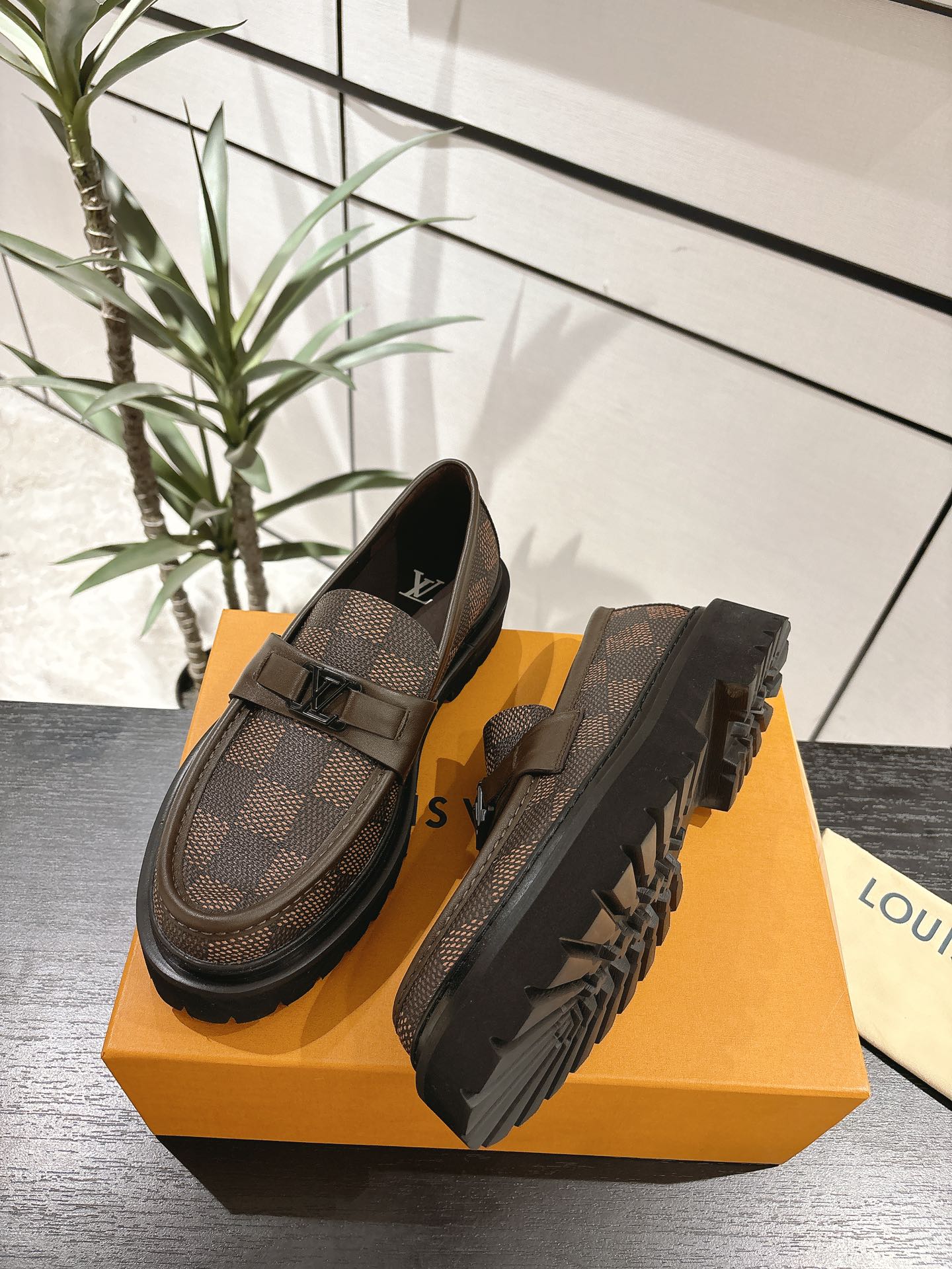 Louis Vuitton Male Loafers Cow Leather M-l-s