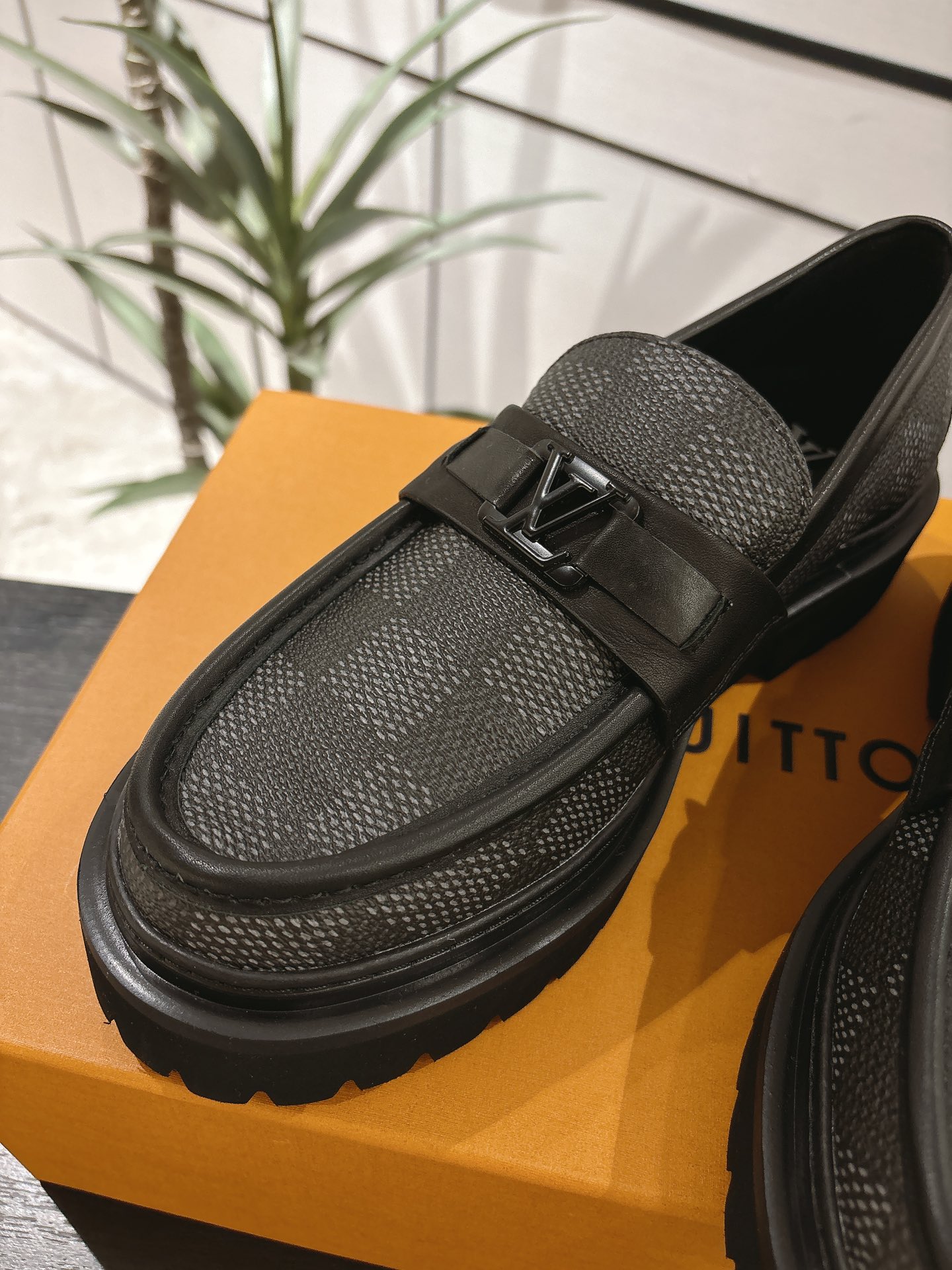 Louis Vuitton Male Loafers Cow Leather M-l-s