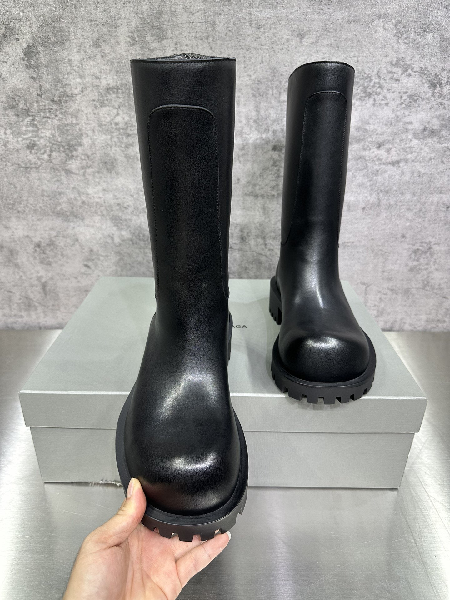 Male Boots Cow Leather Black