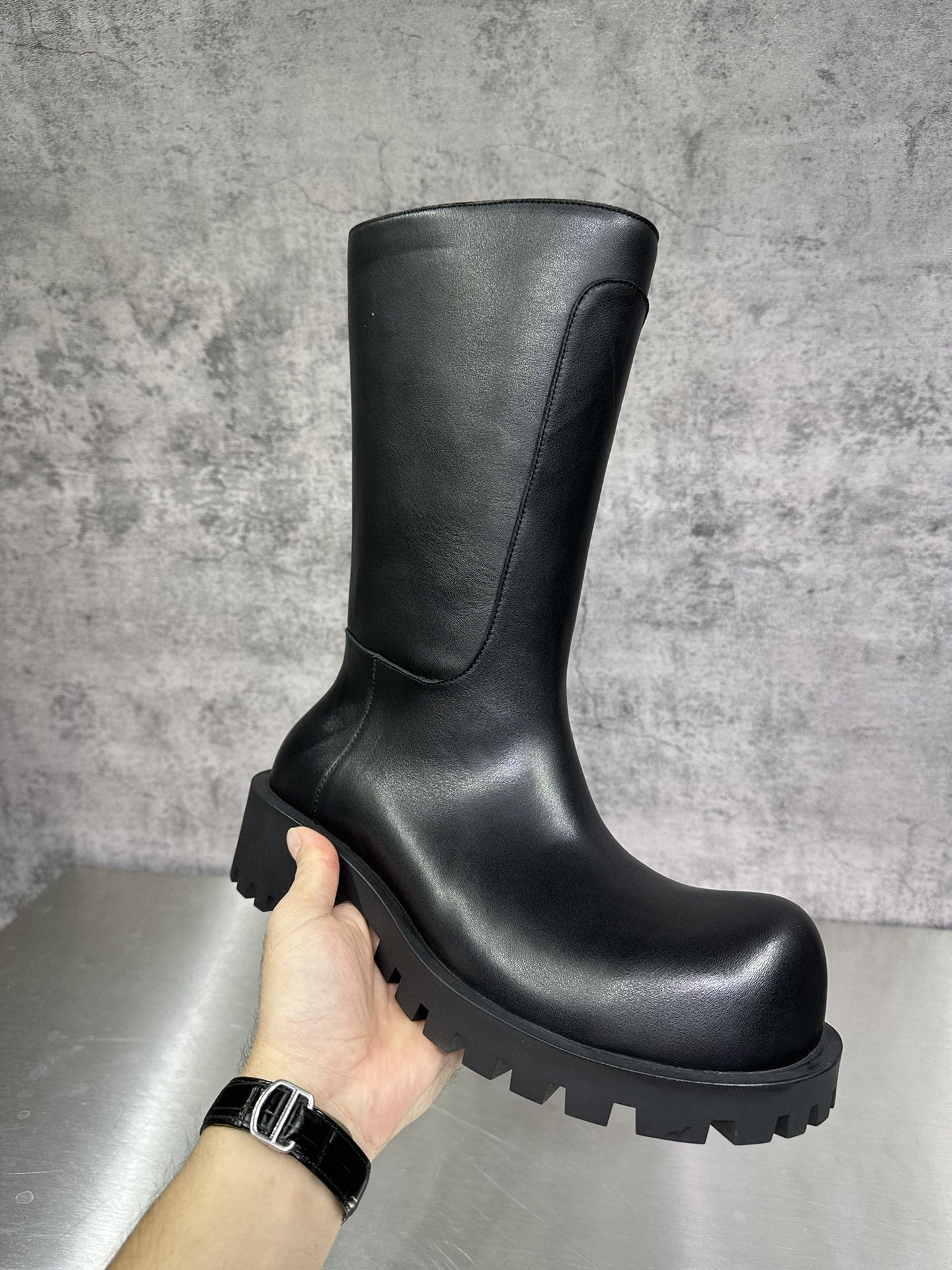Male Boots Cow Leather Black