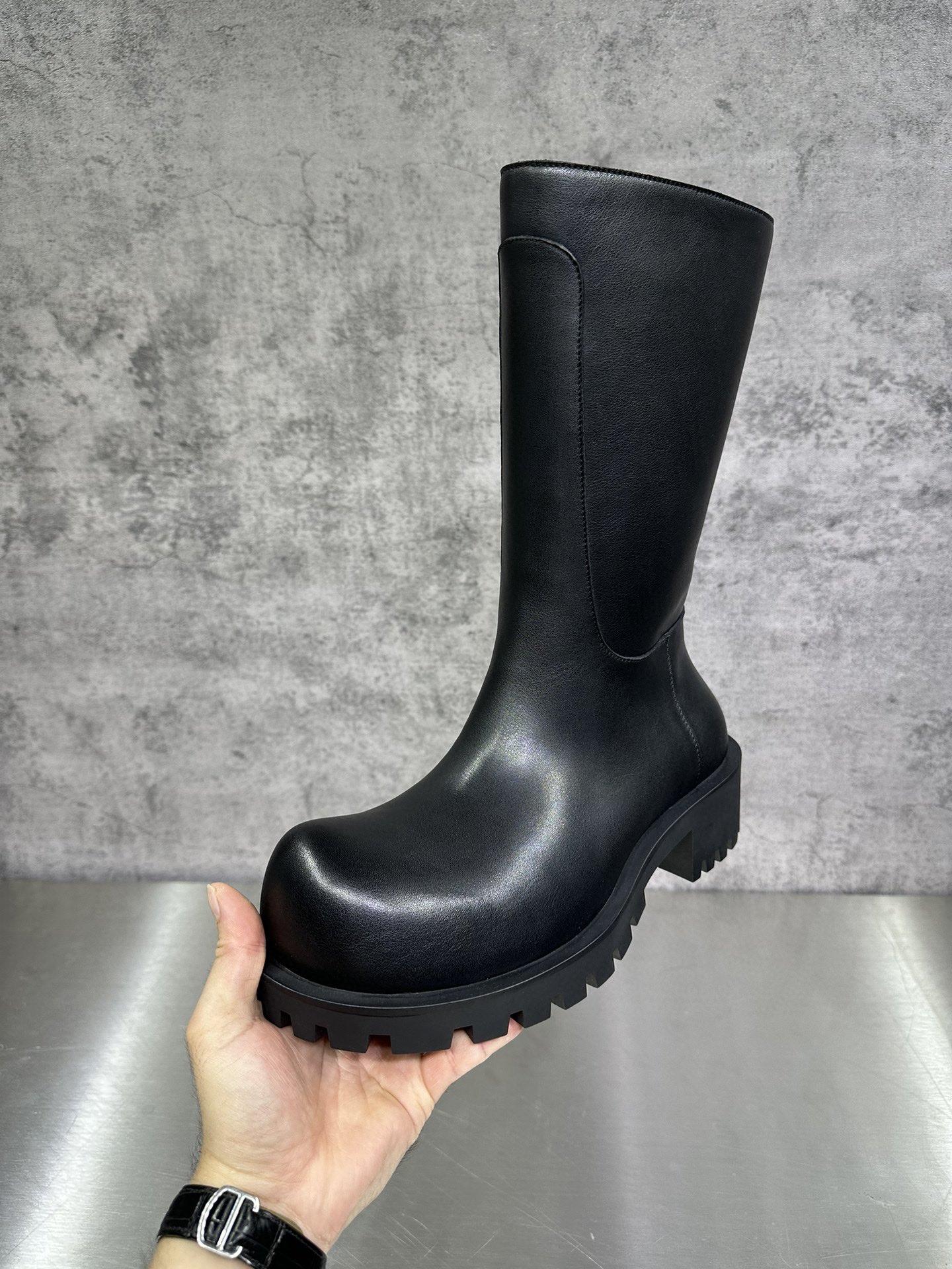 Male Boots Cow Leather Black