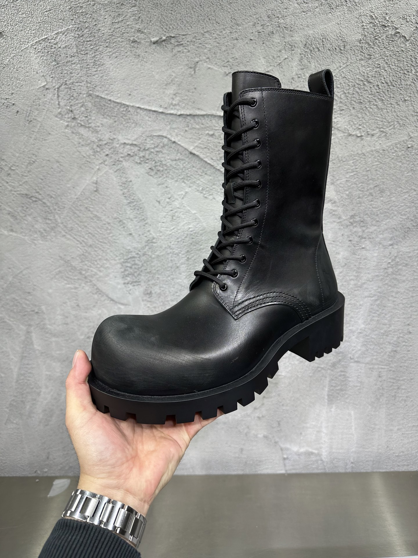 Male Boots Cow Leather Black