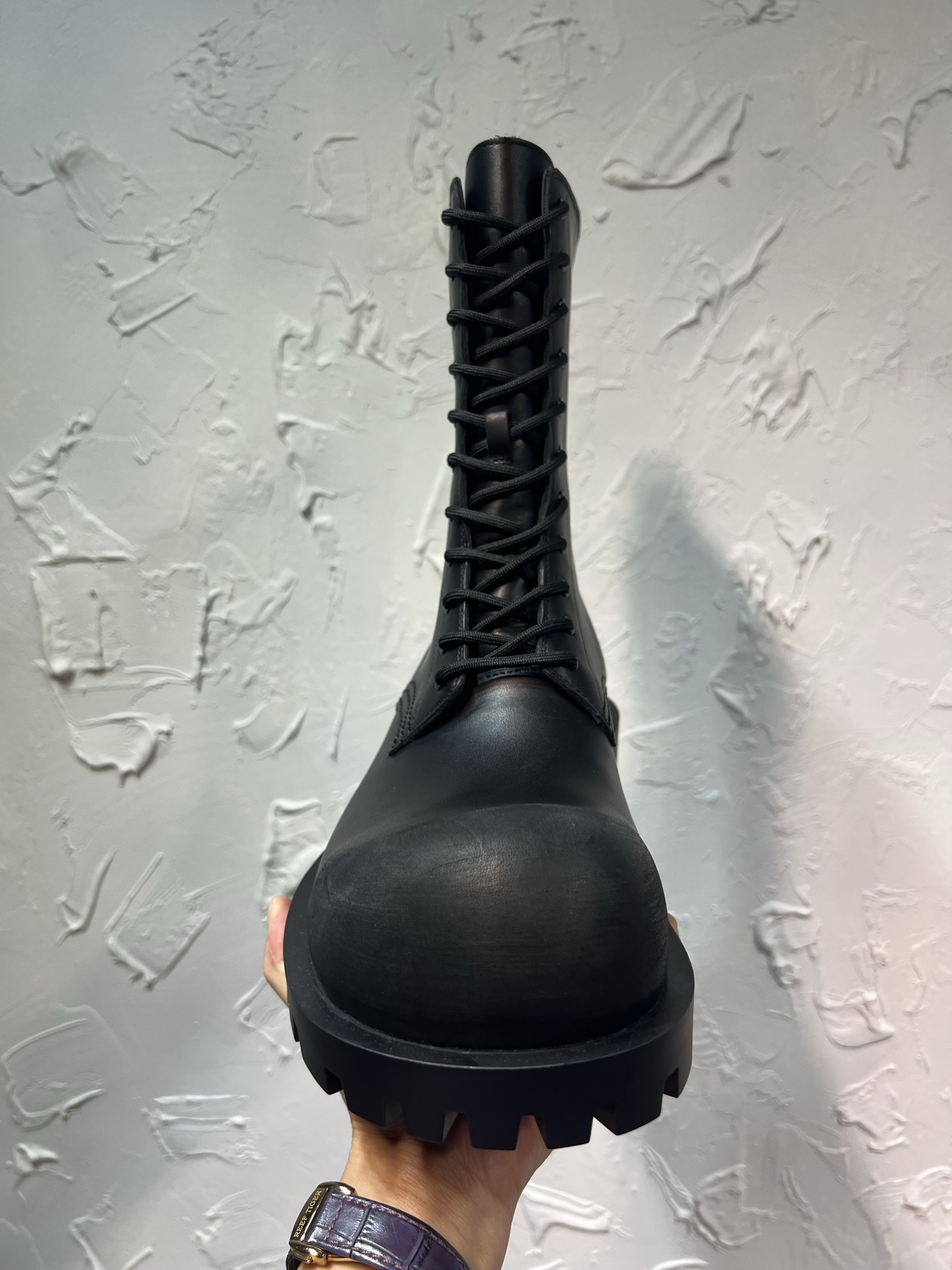 Balenciaga Male Boots Cow Leather Black M-l