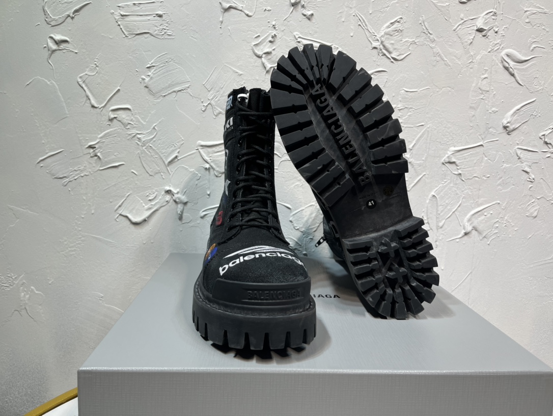 Balenciaga Male Boots Cow Leather 46-m-l-s