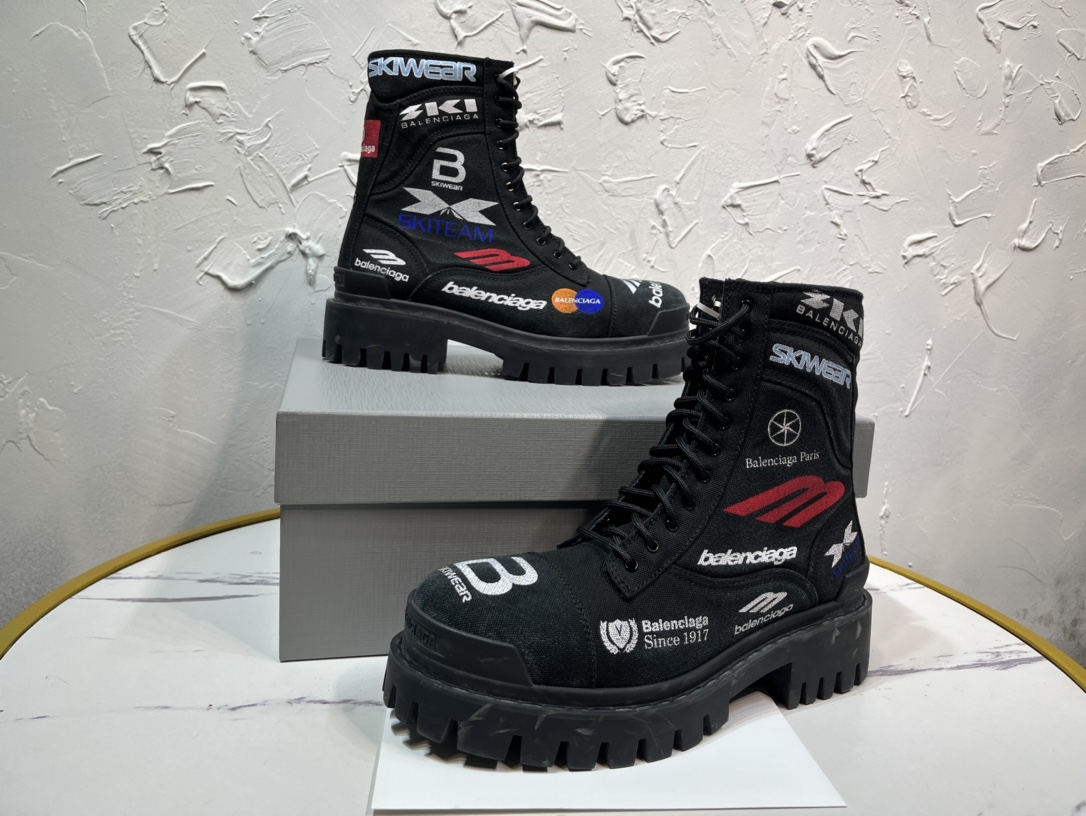Balenciaga Male Boots Cow Leather 46-m-l-s