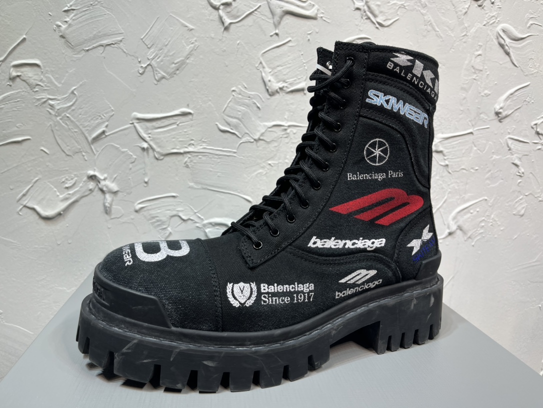 Balenciaga Male Boots Cow Leather 46-m-l-s