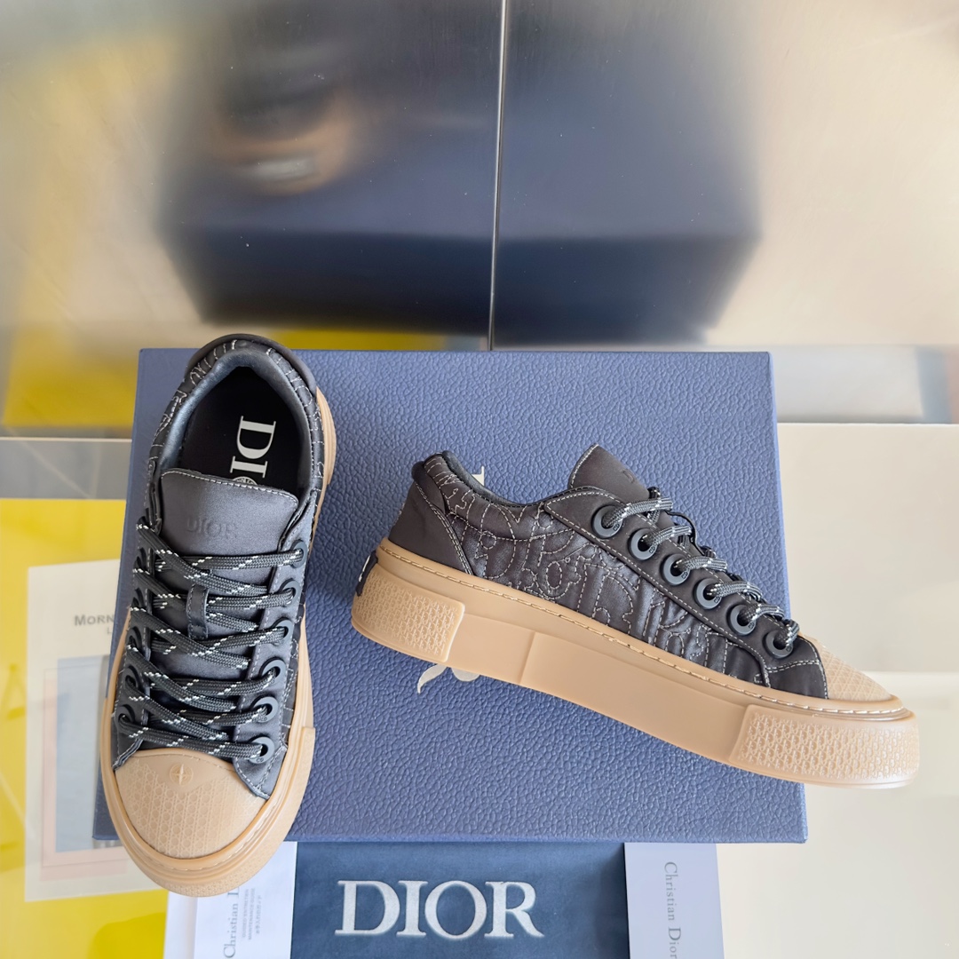 Dior Male Board Shoes Black Breathable M-l-s