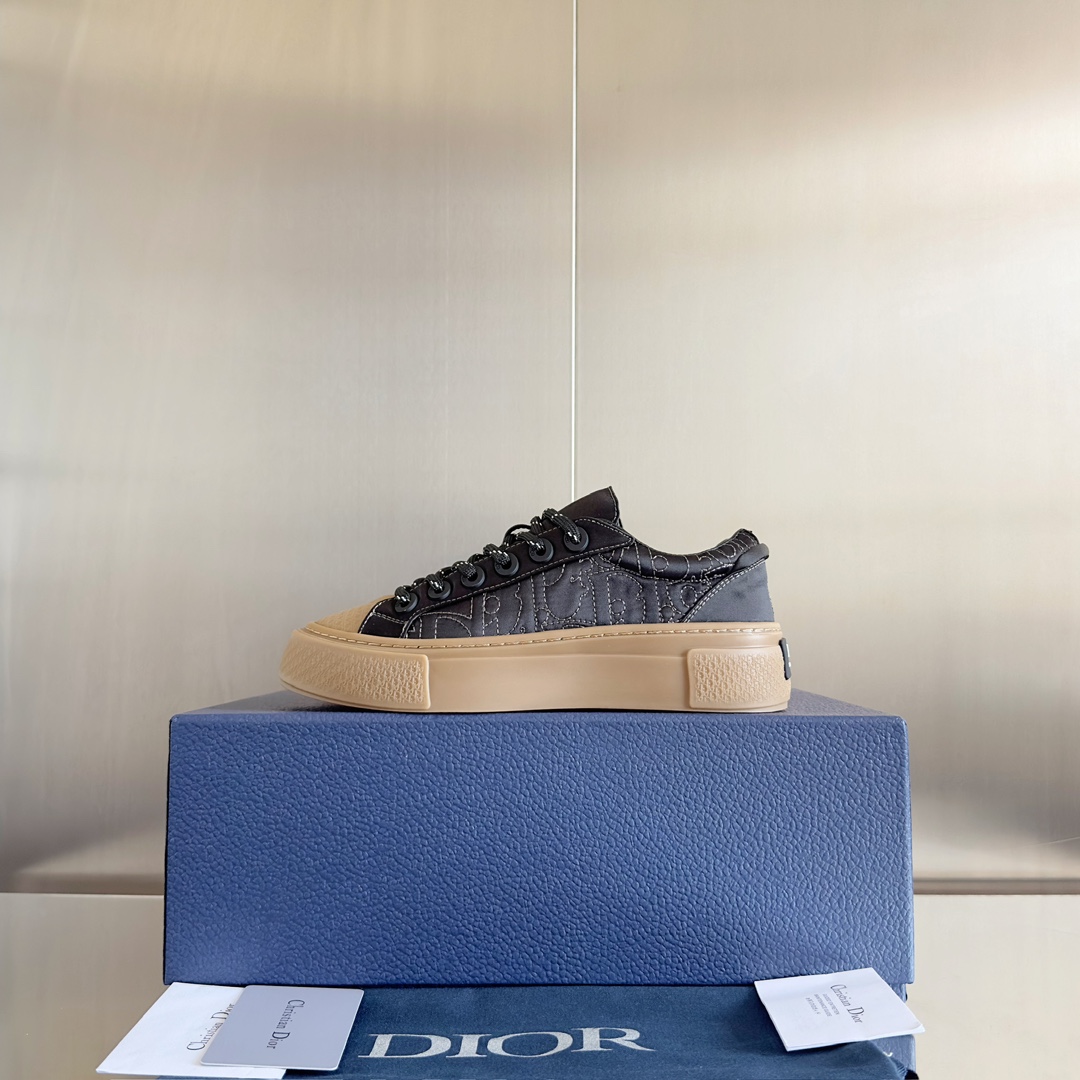 Dior Male Board Shoes Black Breathable M-l-s