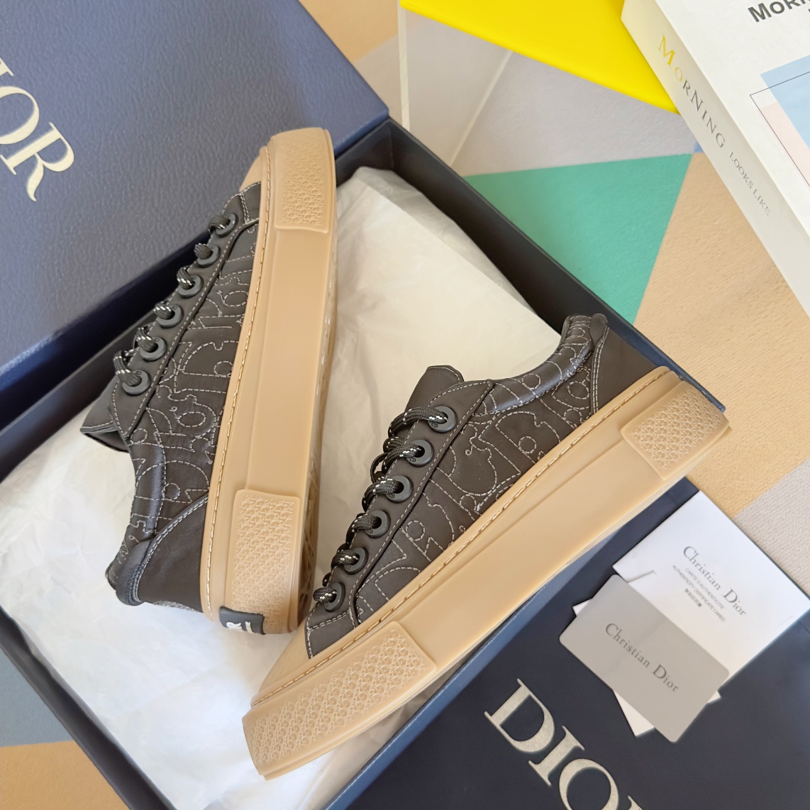Dior Male Board Shoes Black Breathable M-l-s