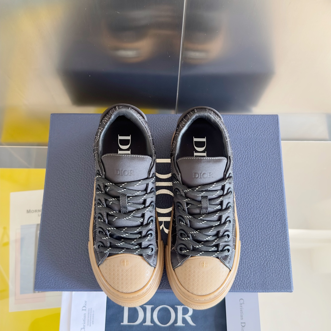 Dior Male Board Shoes Black Breathable M-l-s