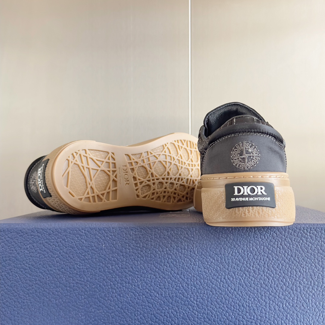Dior Male Board Shoes Black Breathable M-l-s