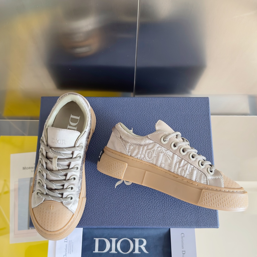 Dior Male Board Shoes Black Breathable M-l-s