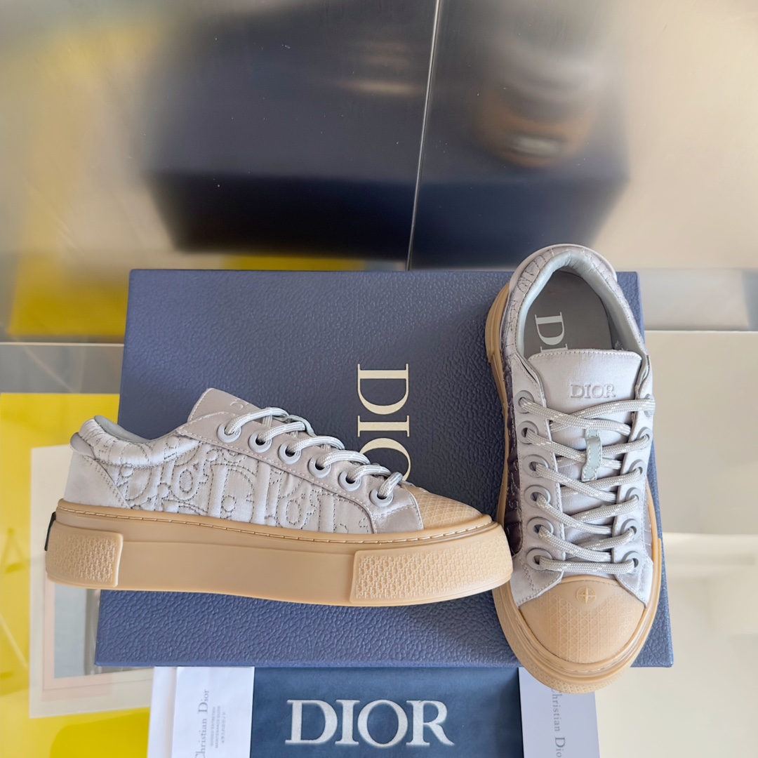 Dior Male Board Shoes Black Breathable M-l-s