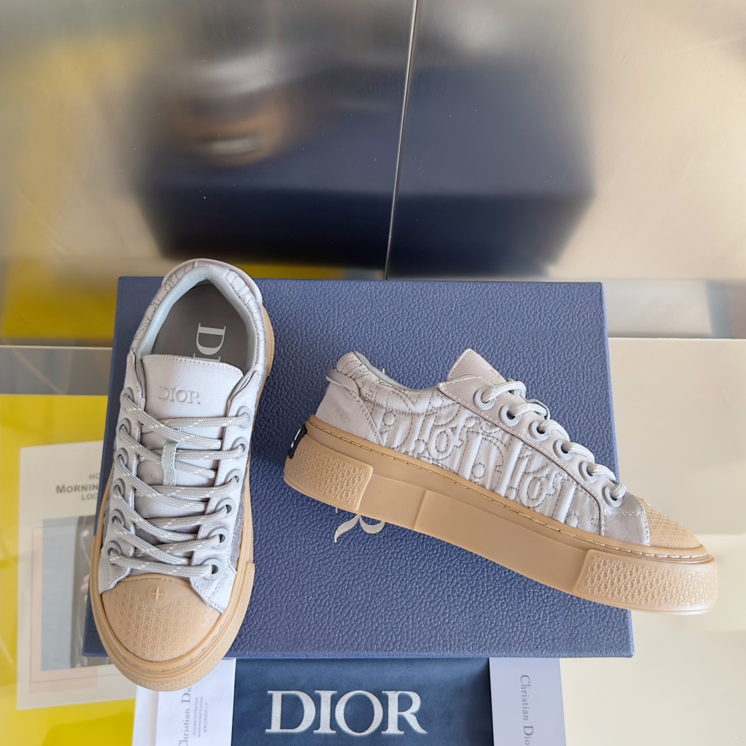 Dior Male Board Shoes Black Breathable M-l-s