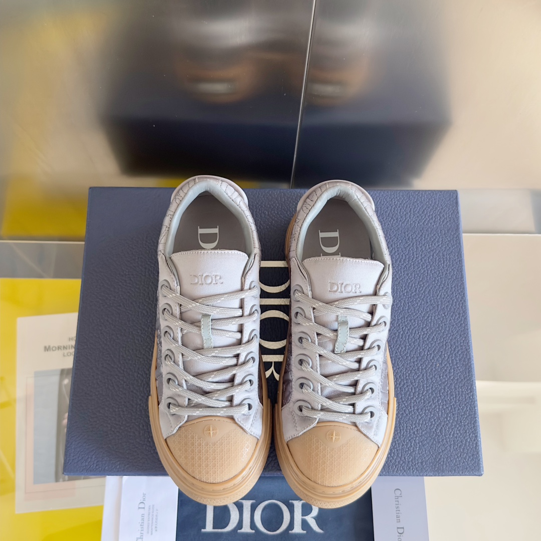 Dior Male Board Shoes Black Breathable M-l-s