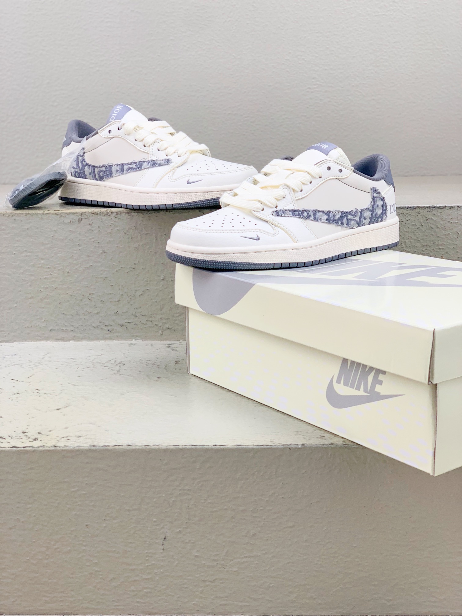 Dior Jordan Nike Male Canvas Shoes Canvas M-l-s