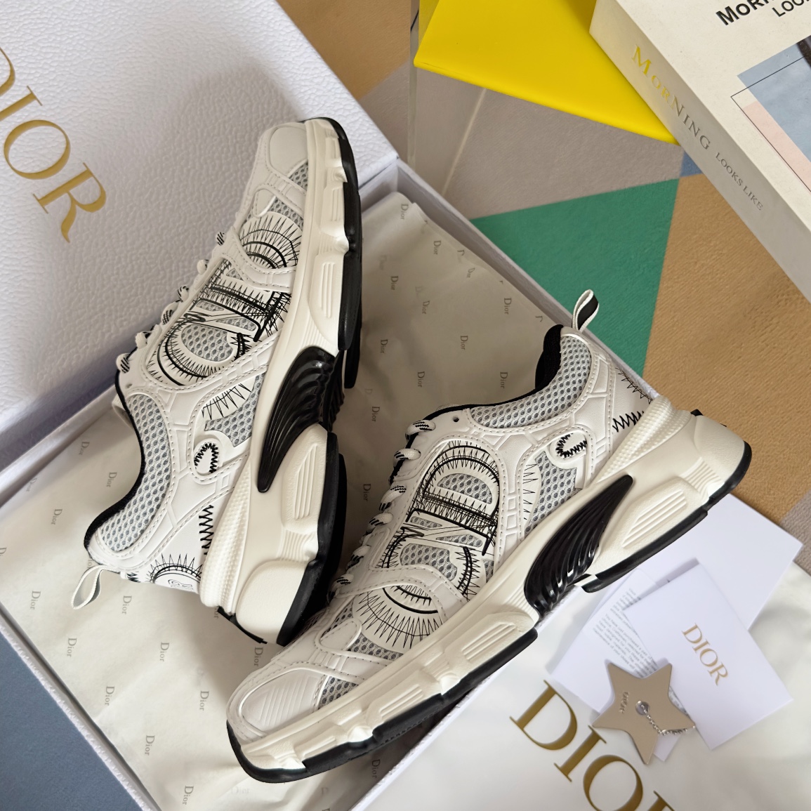 Dior Couple Sneakers Black Breathable M-s