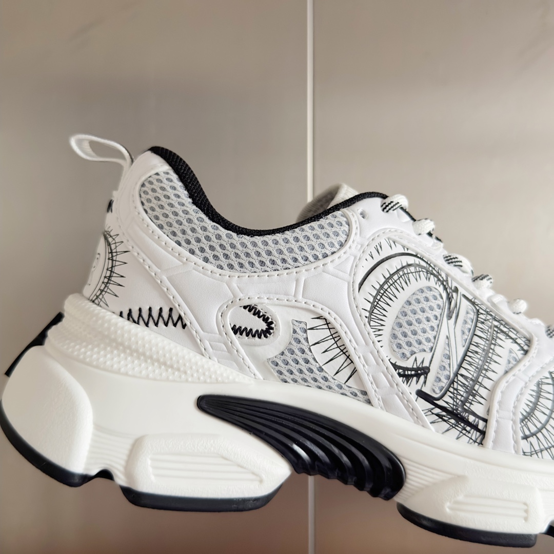 Dior Couple Sneakers Black Breathable M-s
