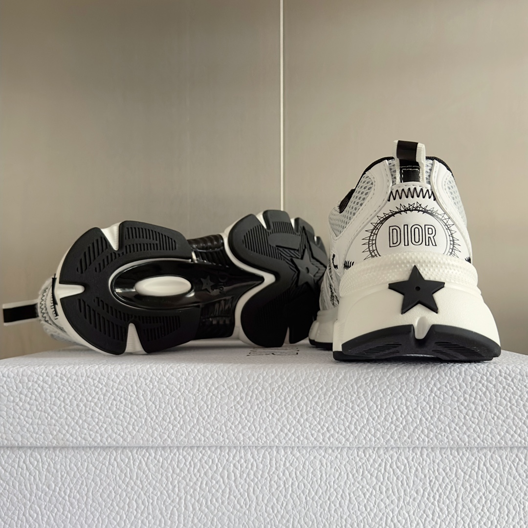 Dior Couple Sneakers Black Breathable M-s