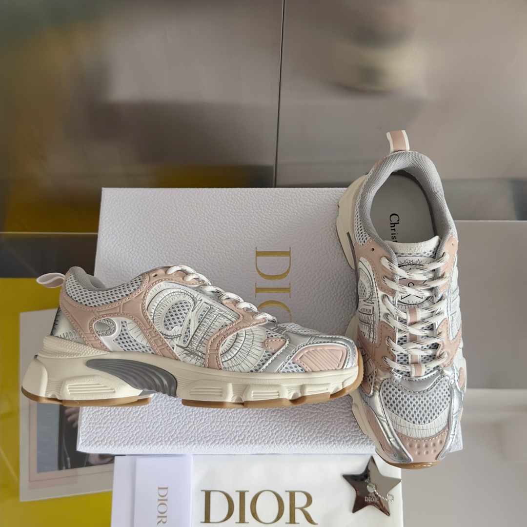 Dior Couple Sneakers Black Breathable M-s