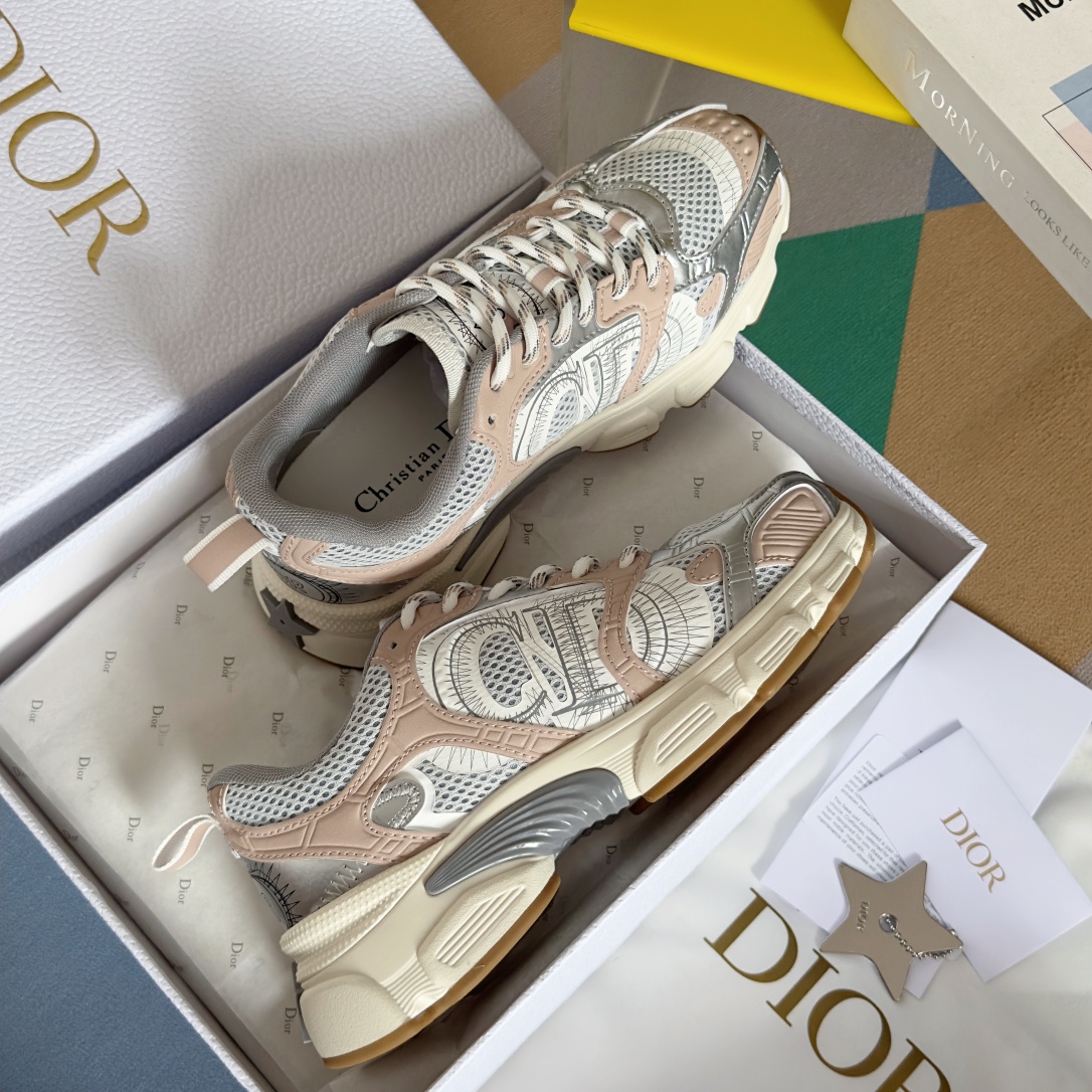 Dior Couple Sneakers Black Breathable M-s