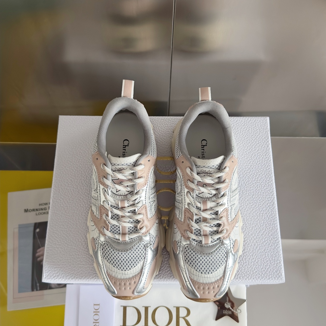 Dior Couple Sneakers Black Breathable M-s