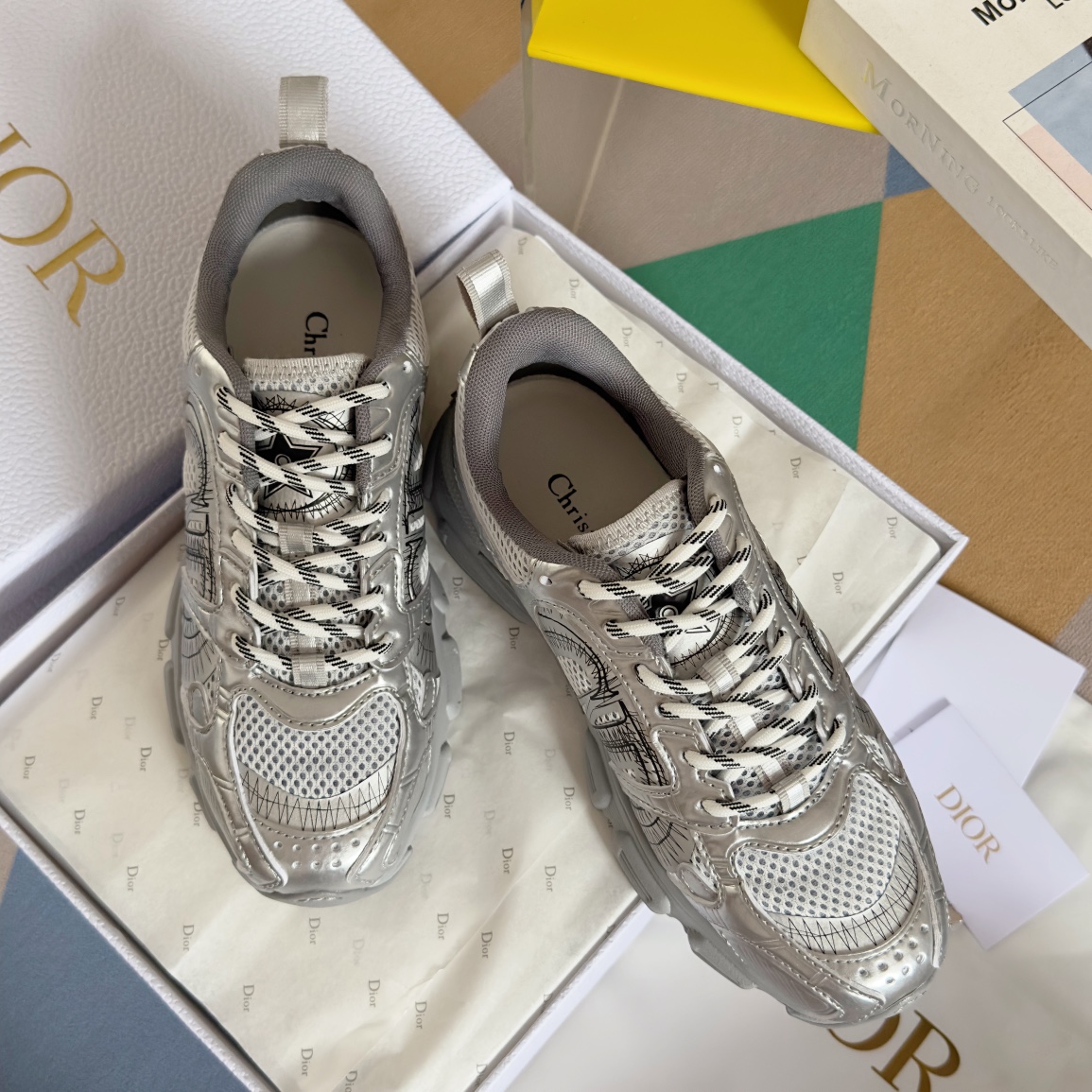 Dior Couple Sneakers Black Breathable M-s