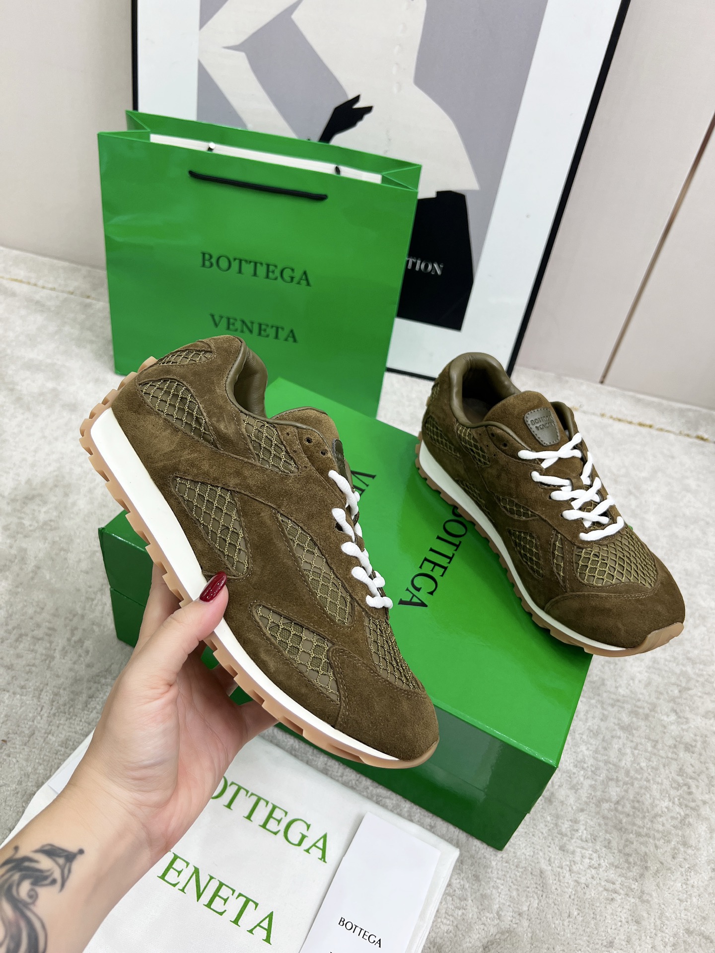 Bottega Veneta Male Sneakers Mesh 45-s