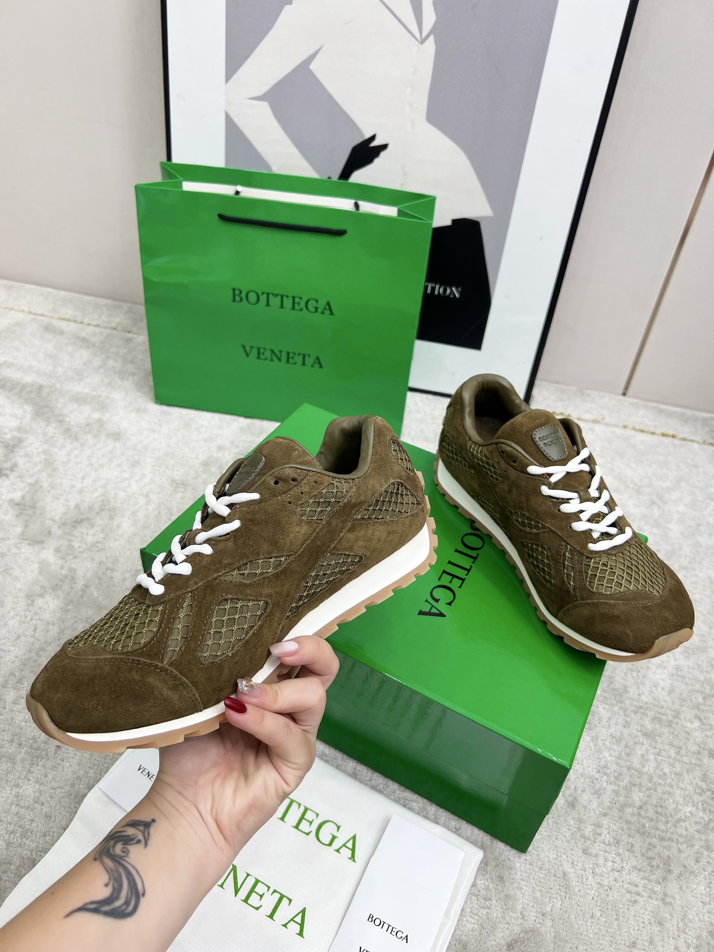 Bottega Veneta Male Sneakers Mesh 45-s