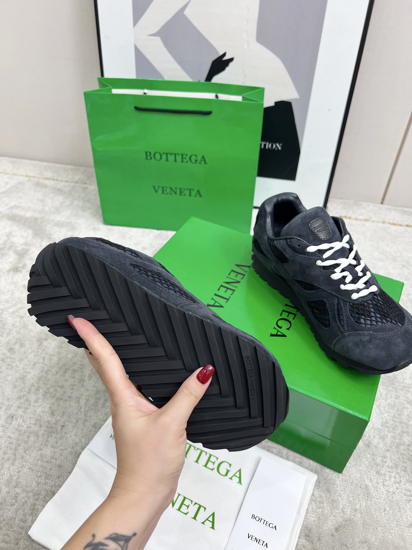 Bottega Veneta Male Sneakers Mesh 45-s