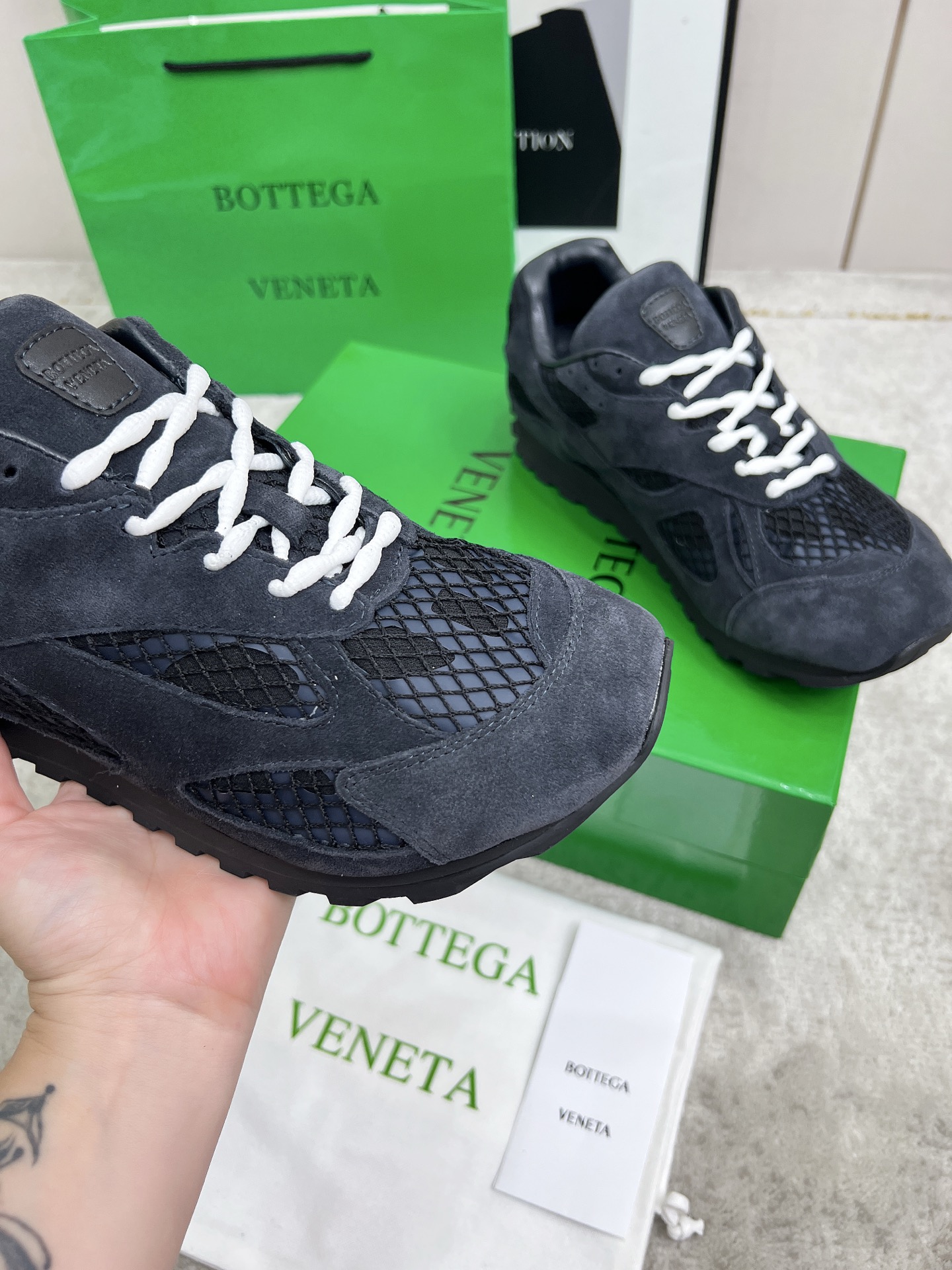 Bottega Veneta Male Sneakers Mesh 45-s