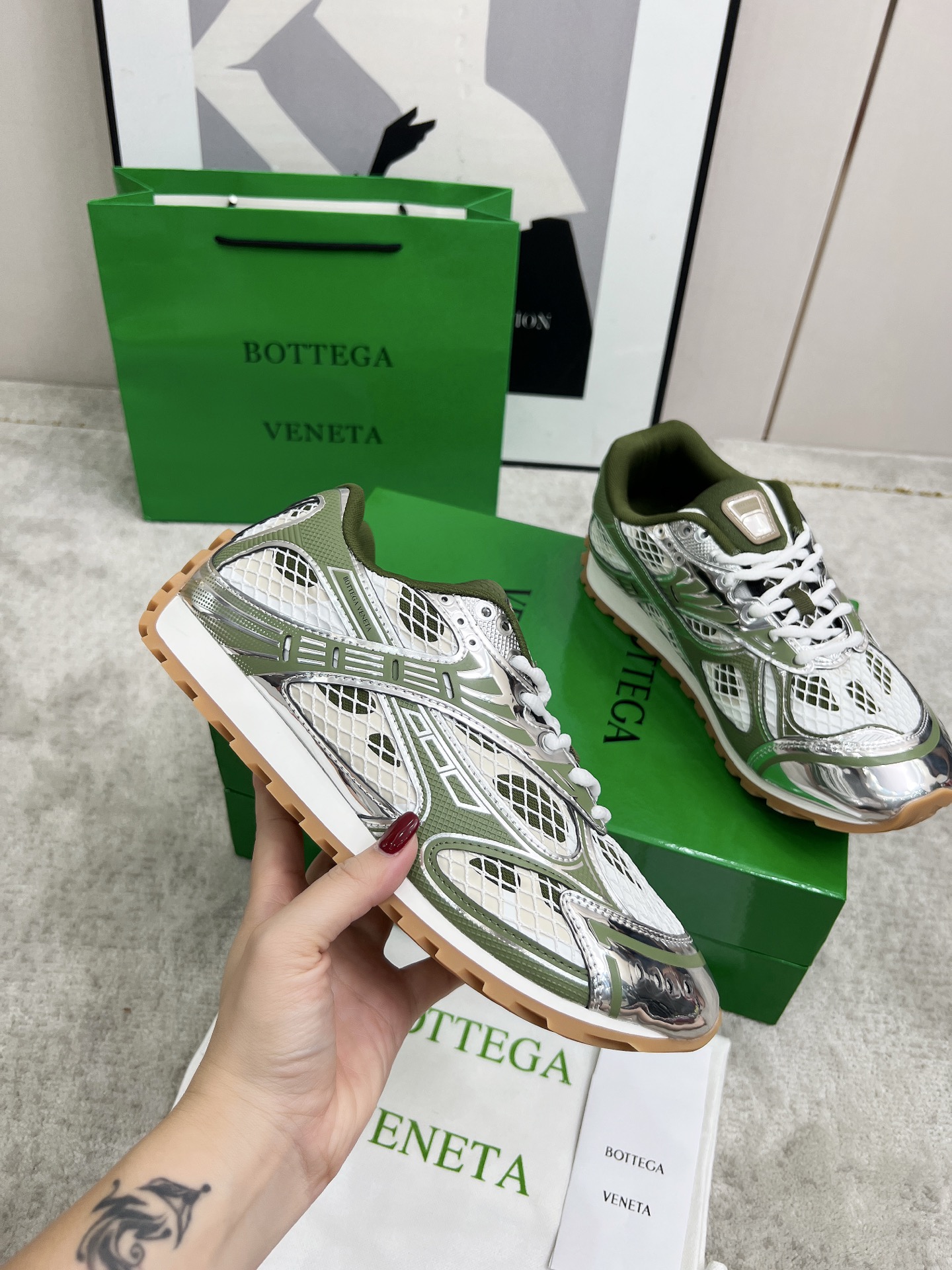 Bottega Veneta Male Sneakers Mesh 45-s
