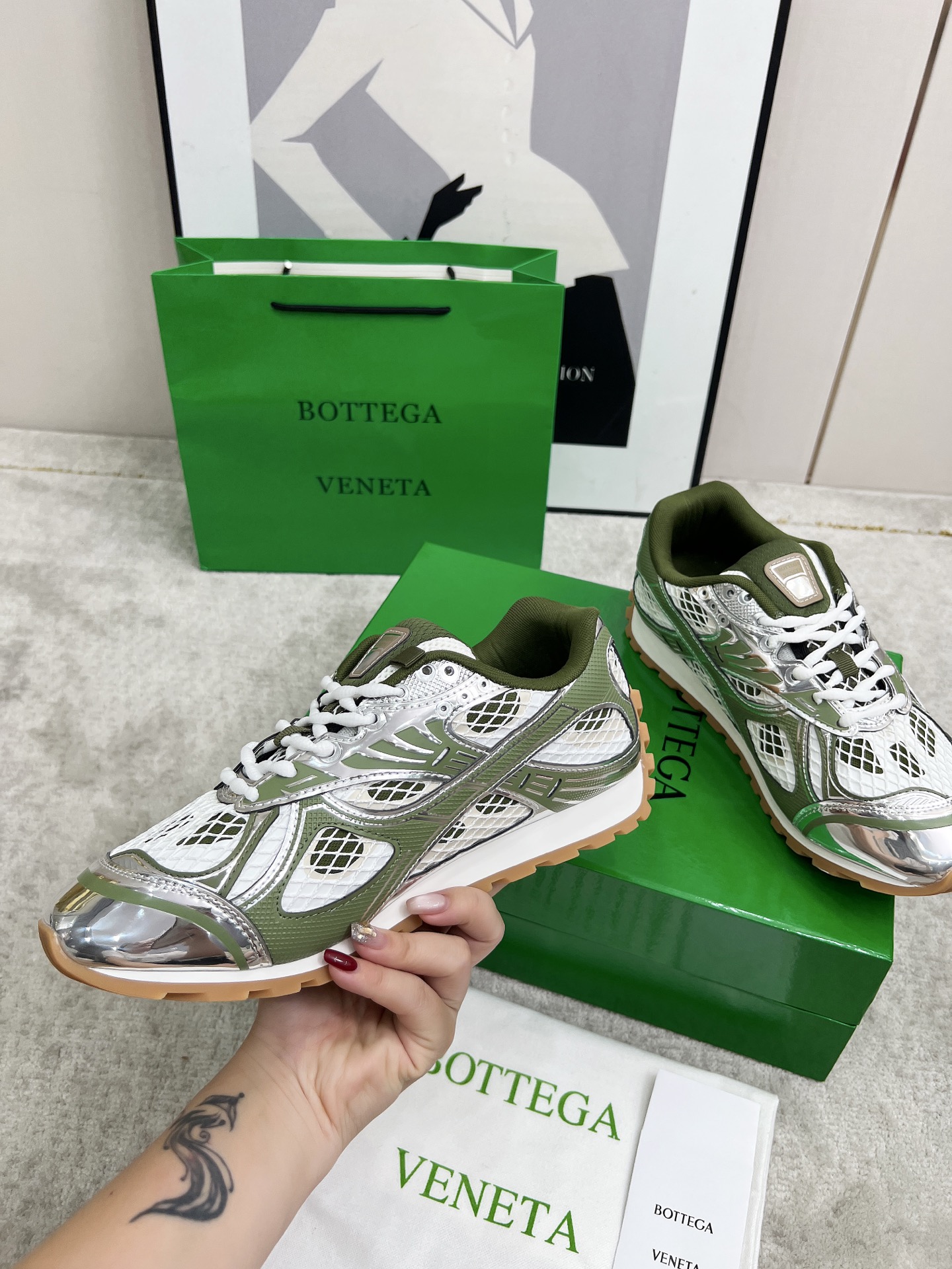 Bottega Veneta Male Sneakers Mesh 45-s