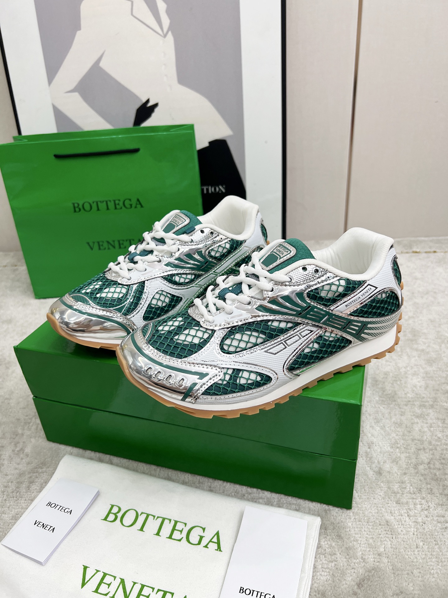 Bottega Veneta Male Sneakers Mesh 45-s