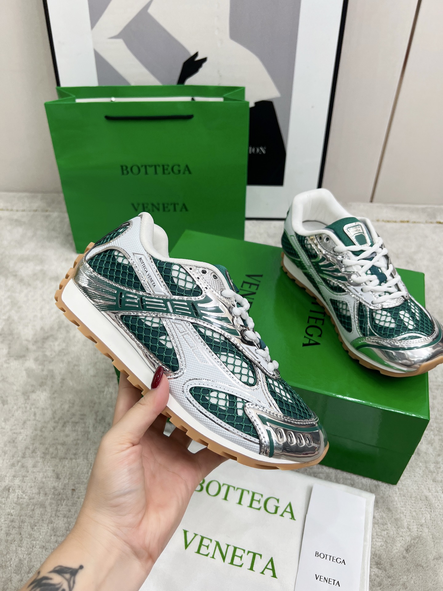 Bottega Veneta Male Sneakers Mesh 45-s
