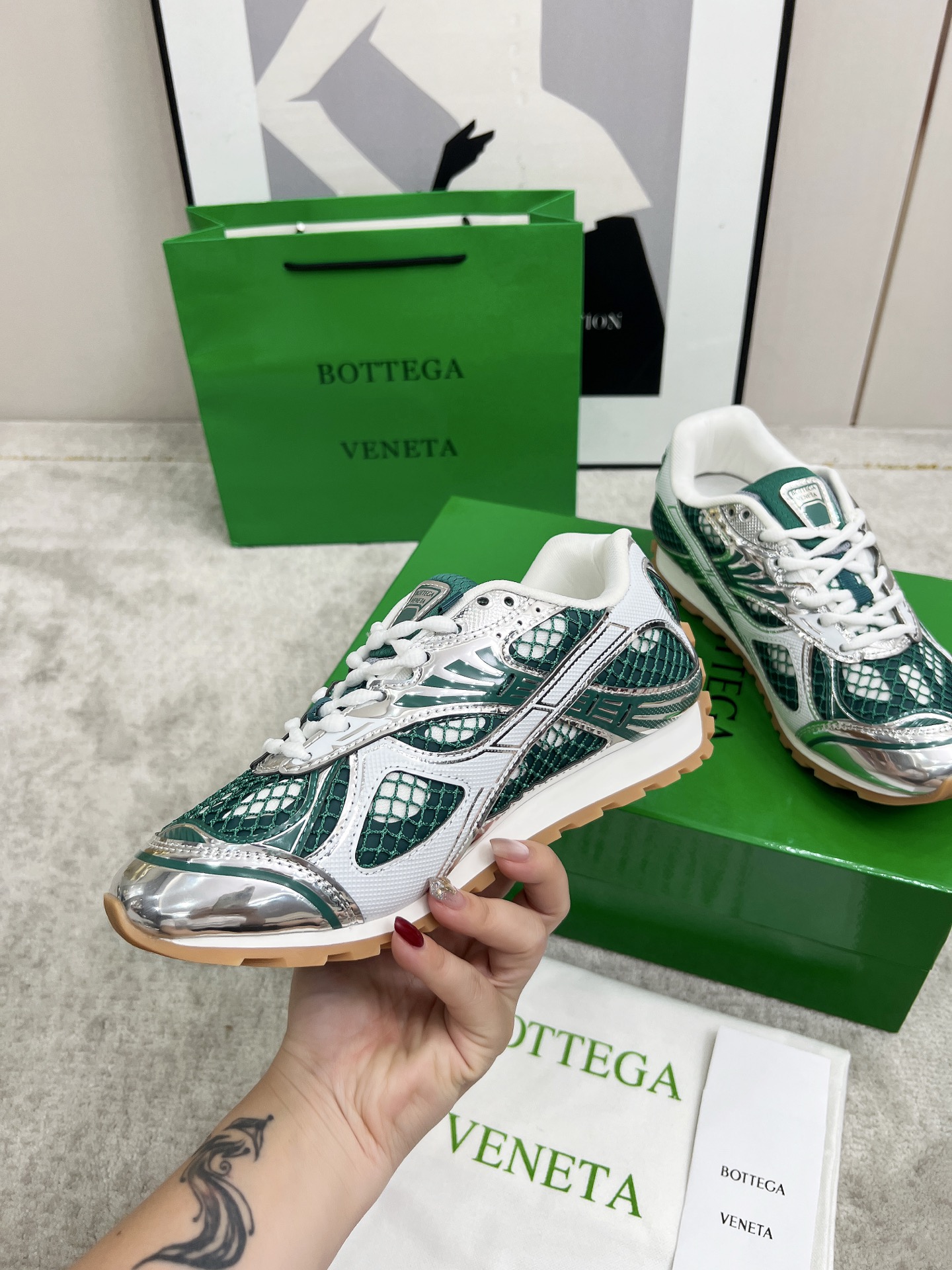 Bottega Veneta Male Sneakers Mesh 45-s