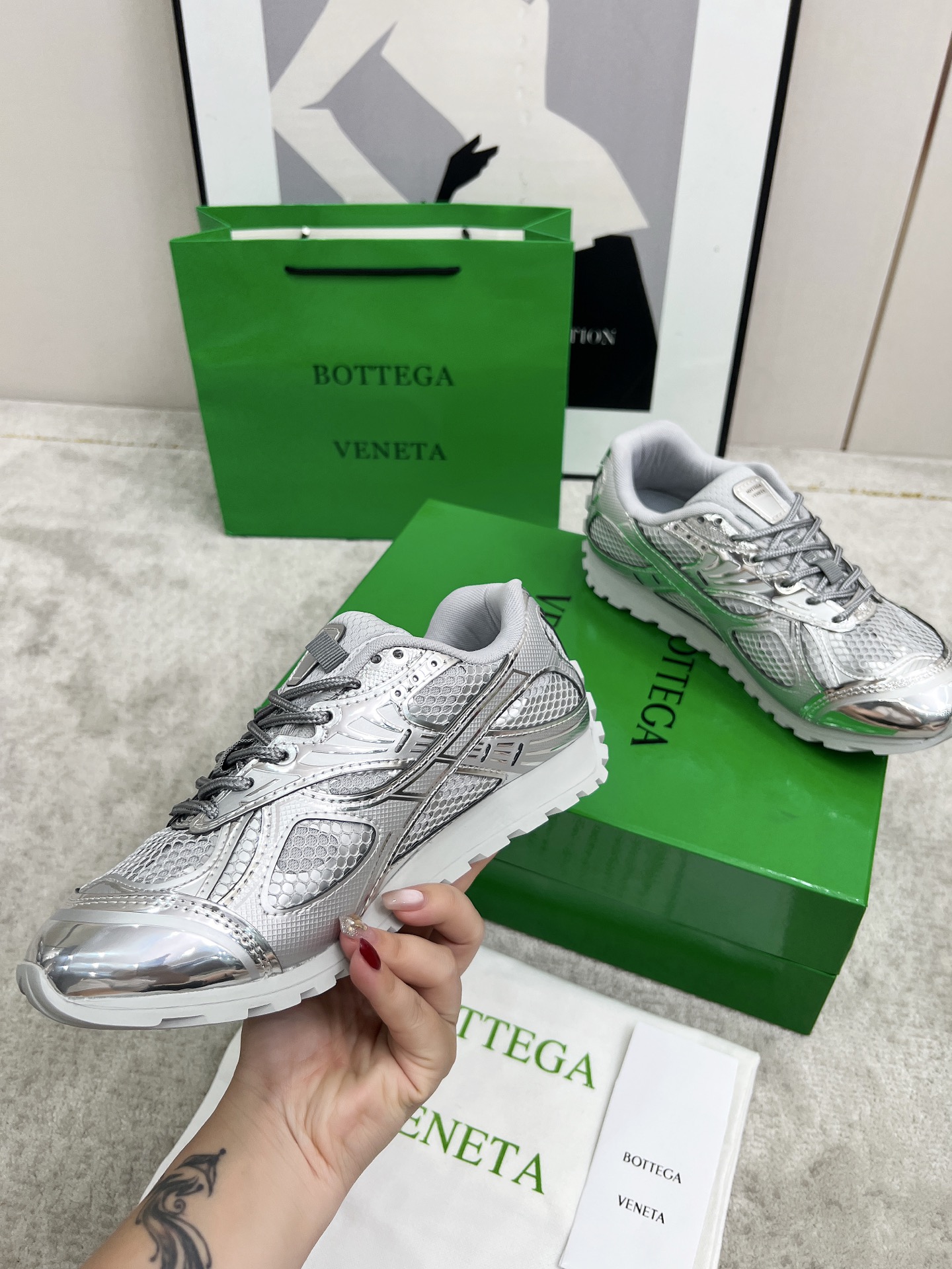 Bottega Veneta Male Sneakers Mesh 45-s